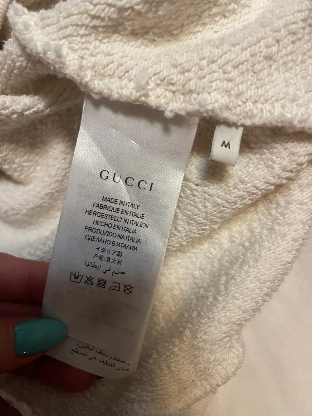 Gucci Cream Hoodie with Deer size medium